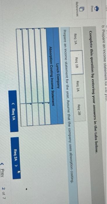 The following costs were incurred during the company's first year of operations