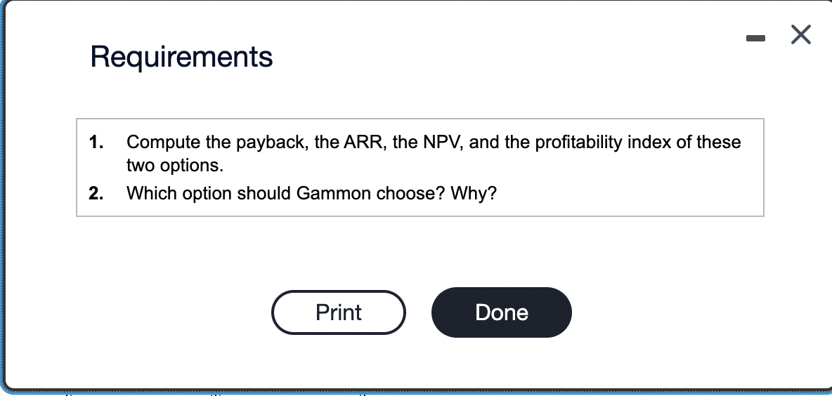 from the two options: (Click the icon to view the net cash