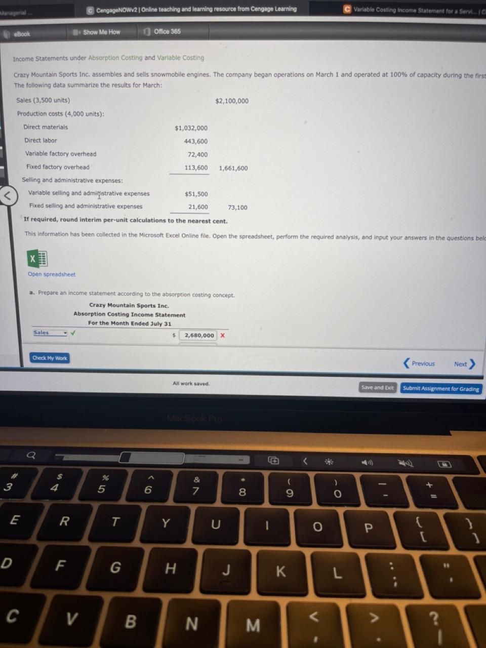 CengageNOWV2 | Online teaching and learning resource from Cengage Learning C Variable