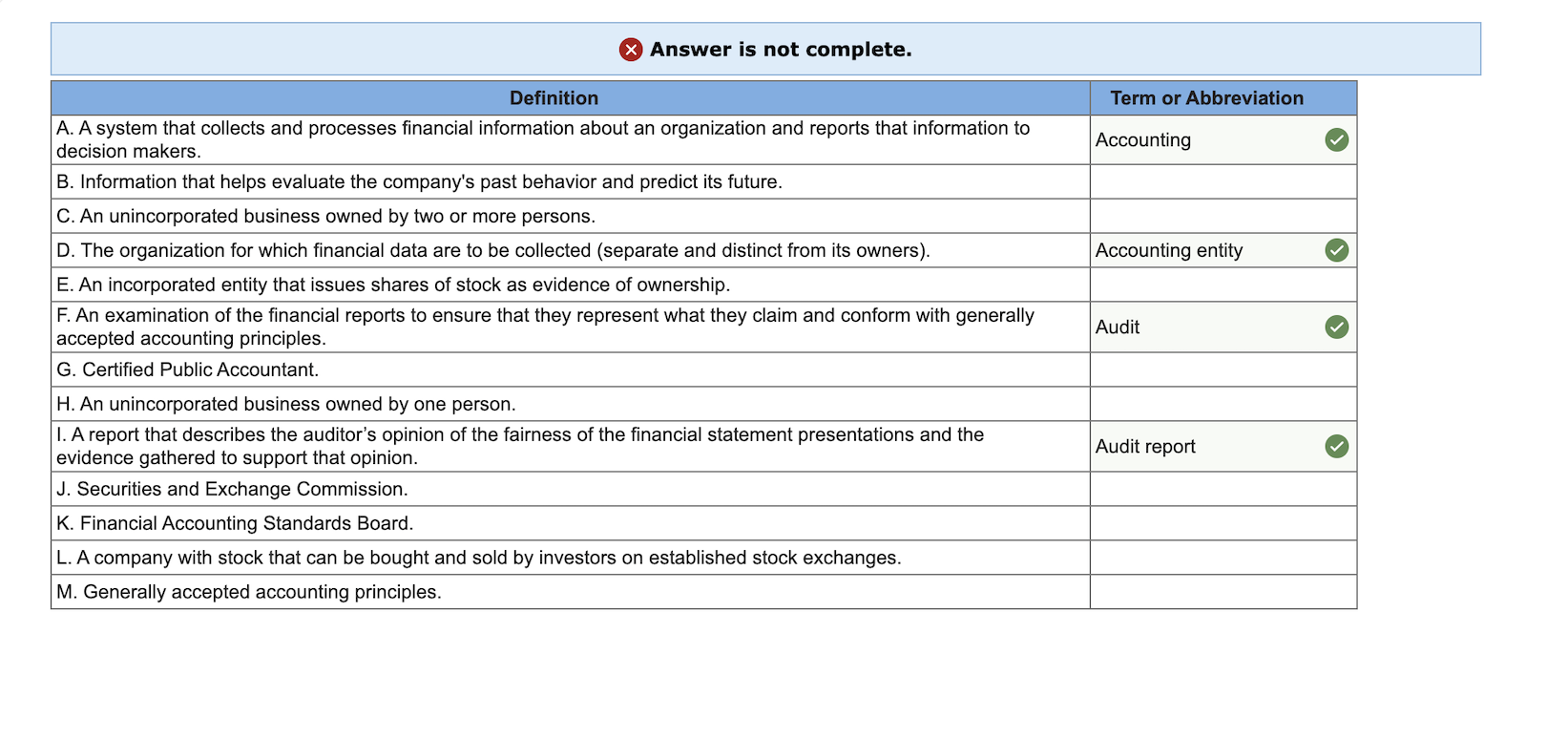 Answer is not complete. Definition A. A system that collects and processes