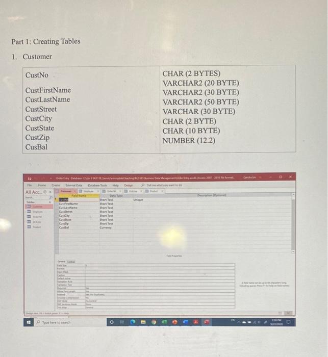 of the OrdLine table is a combination of OrdNo and ProdNo. The