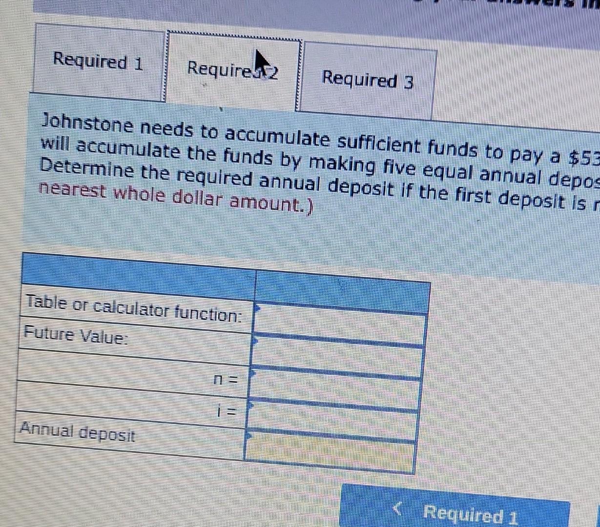 decision independently. (FV of $1, PV of $1, FVA of $1, PVA