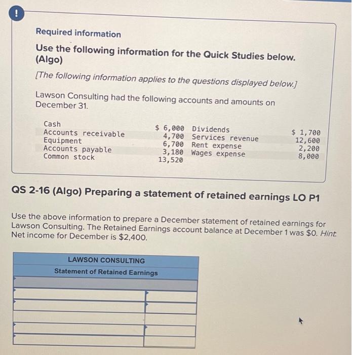 of 3 11.11 points eBook Required information Use the following information for
