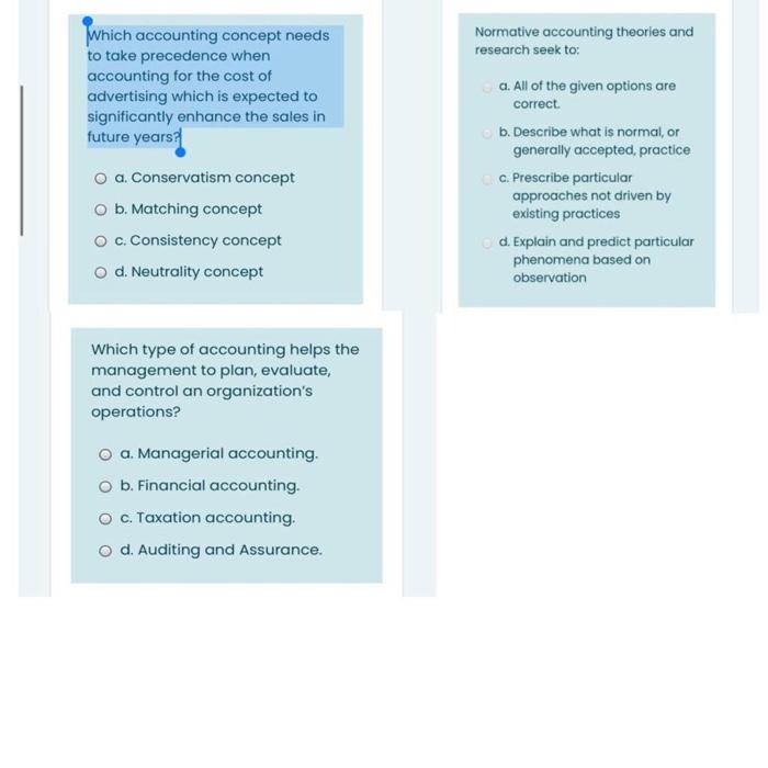 Which accounting concept needs to take precedence when accounting for the cost