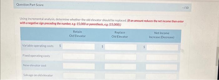 data on the new elevator. In addition, he asked the company's accountant