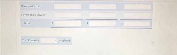 to provide him with cost data on the company's existing elevator. The