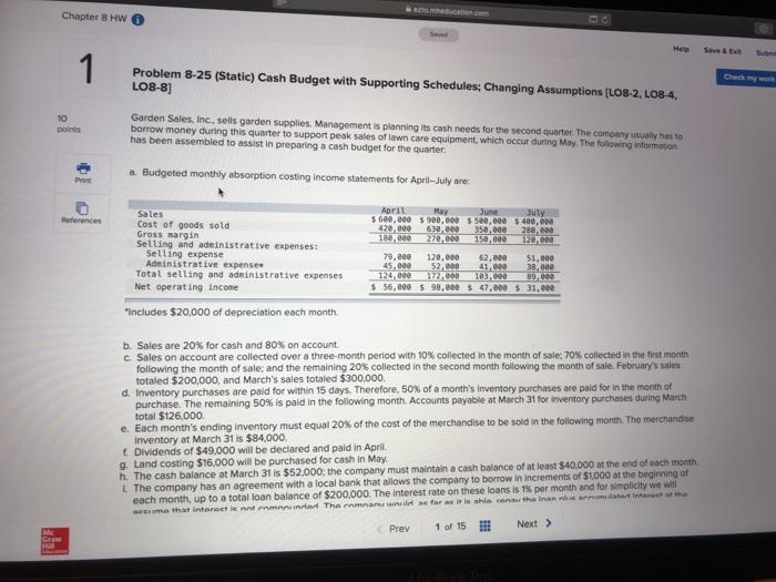 Chapter 8 HW Sever 00 Help Save & Exit Subna Check my