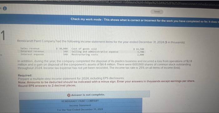 40 1 notexternal_browser=0&launchUrl=https%2 Seved mheducation.co Check my work mode: This shows what