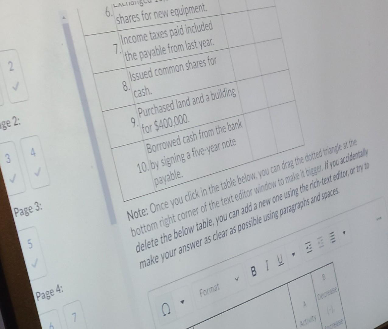 activity, financing (F) activity or does not appear on the Statement of