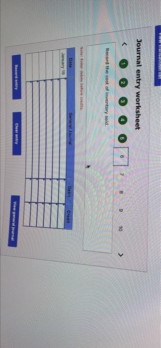 Debit Credit Record entry Clear entry View general journal