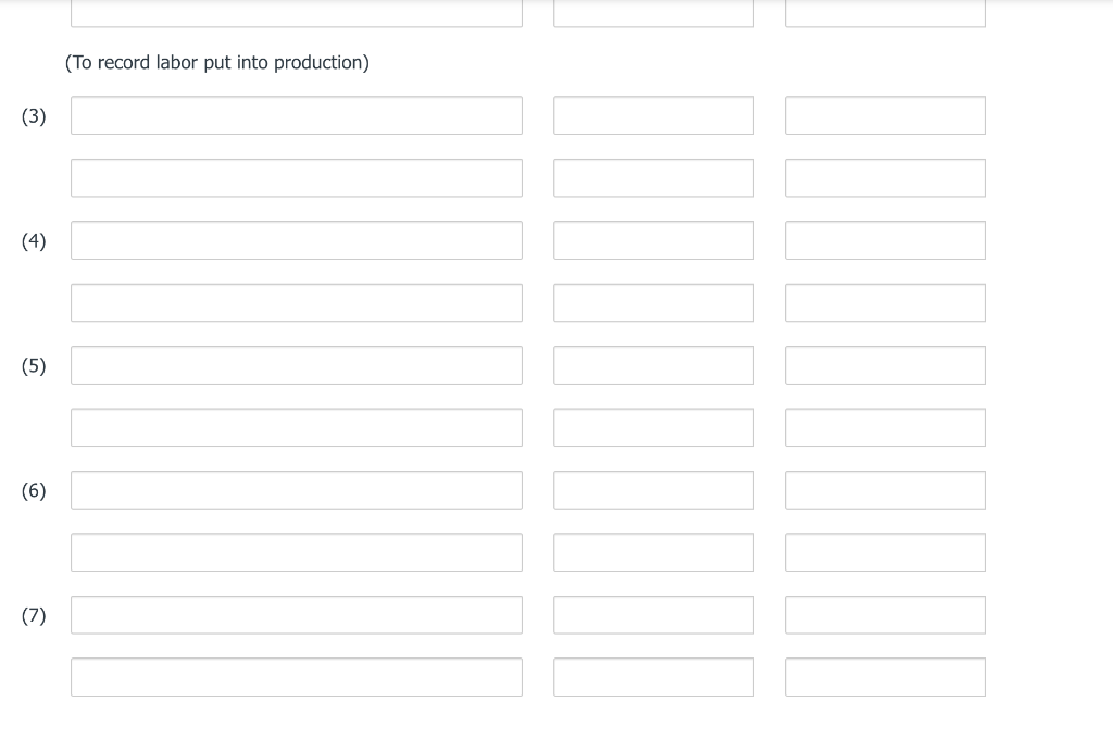 factory labor used by job: Job Number Materials Factory Labor A20 $38,240