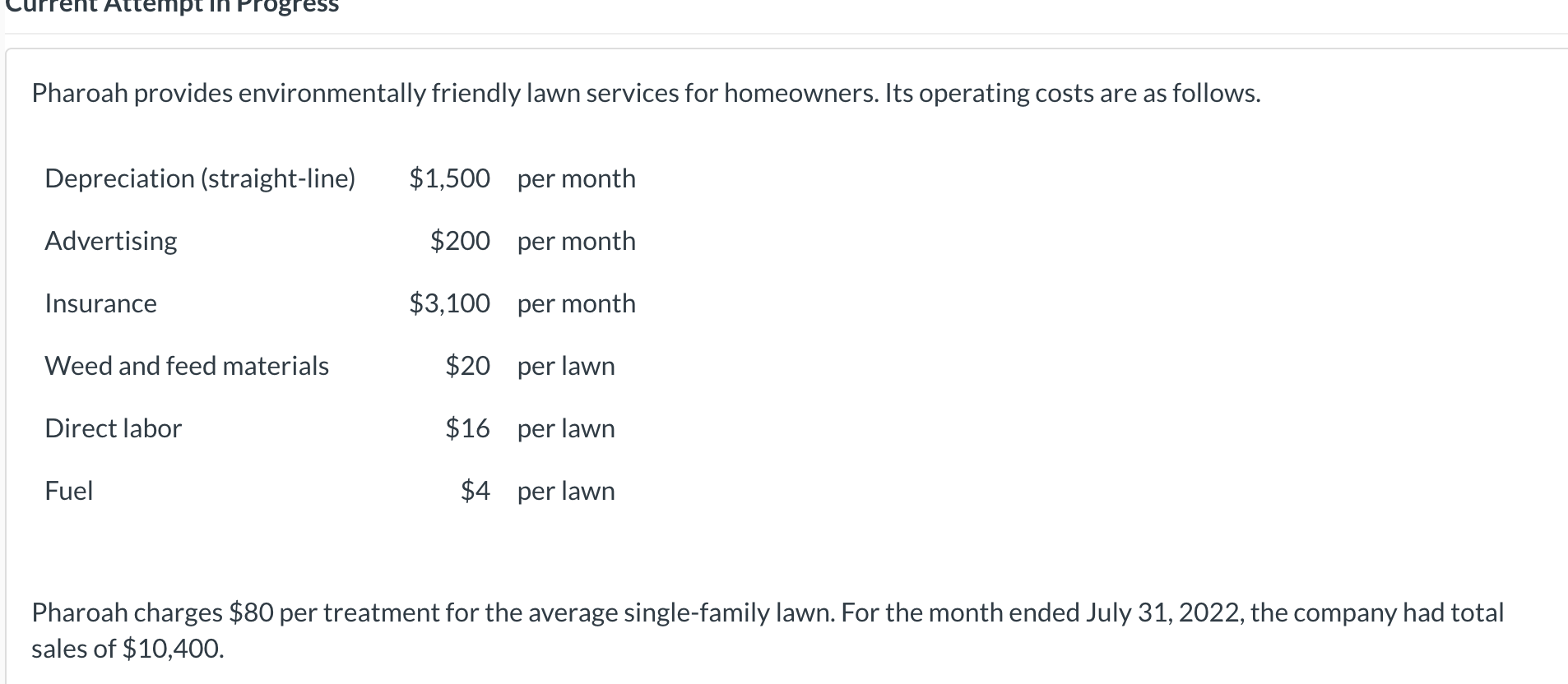 ent Attempt Progress Pharoah provides environmentally friendly lawn services for homeowners. Its