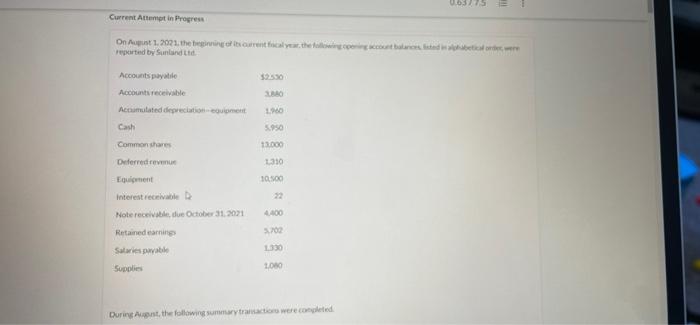 Current Attempt in Progress 0.63775 On August 1, 2021. the beginning of