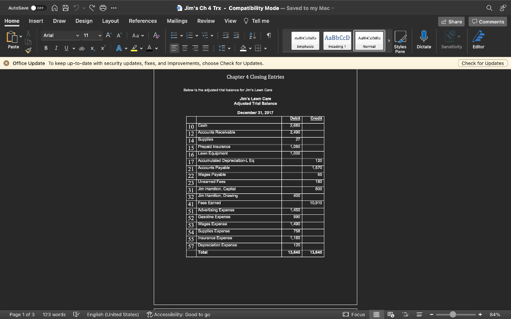 AutoSave OFF Home Insert Draw Design Layout References 11 A A |