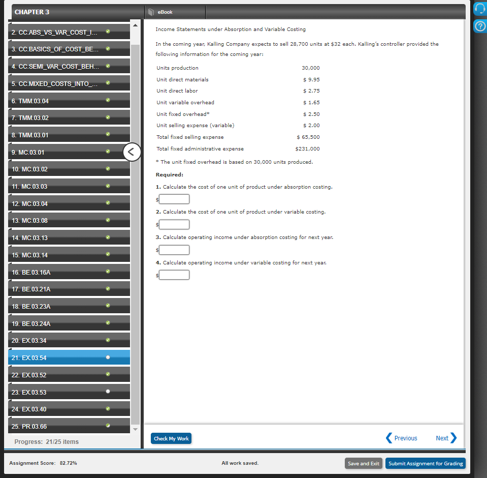 CHAPTER 3 2. CC.ABS_VS_VAR_COST_I... 3. CC.BASICS_OF_COST_BE... 4. CC.SEMI_VAR_COST_BEH... 5. CC.MIXED_COSTS_INTO_... 6. TMM.03.04