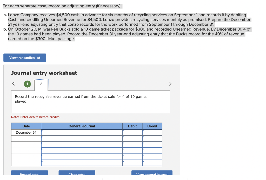 Company receives $4,500 cash in advance for six months of recycling services