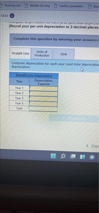 costing $214,800 with a four-year life and an estimated $18,000 salvage value