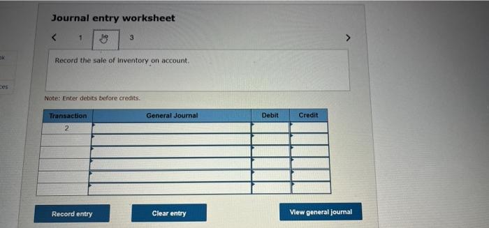 uses a perpetual inventory system. The company began the year with inventory