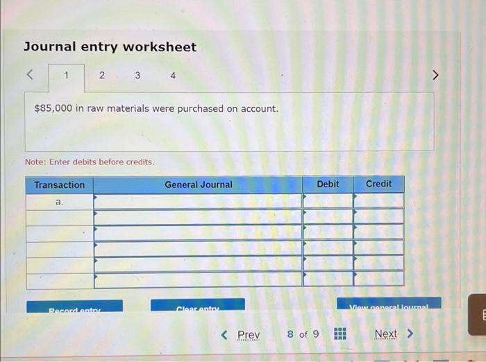 work Exercise 3-1 (Algo) Prepare Journal Entries [LO3-1] Larned Corporation recorded the
