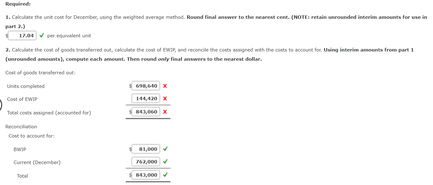 units schedule and cost information for its Sewing Department for the month