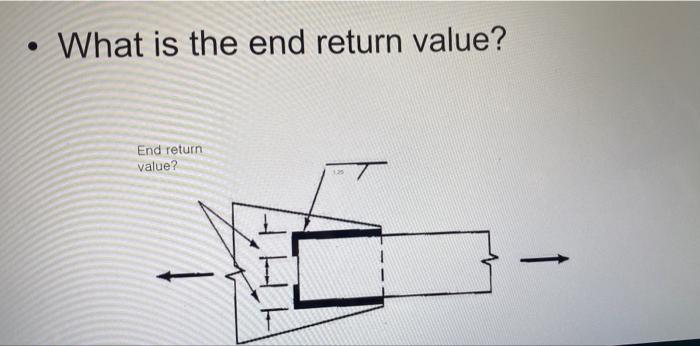 What is the end return value? End return value? E