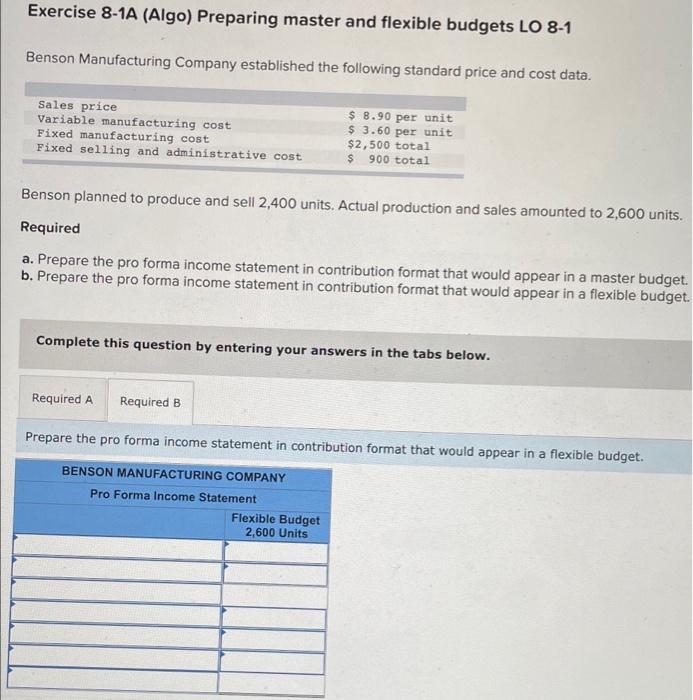 Company established the following standard price and cost data. Sales price Variable