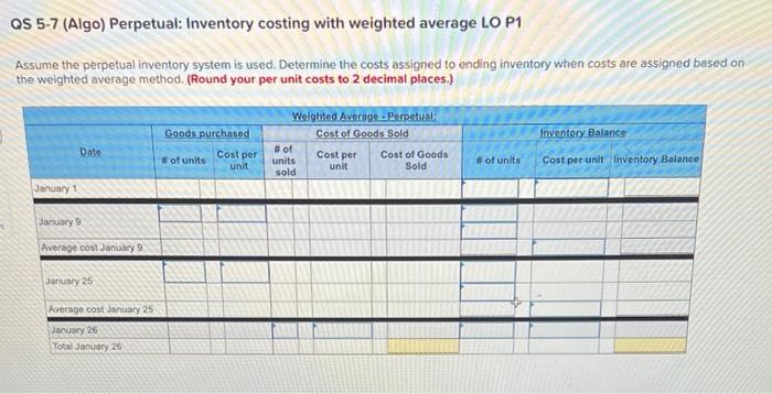 (5-7) [The following information applies to the questions displayed below.] A company