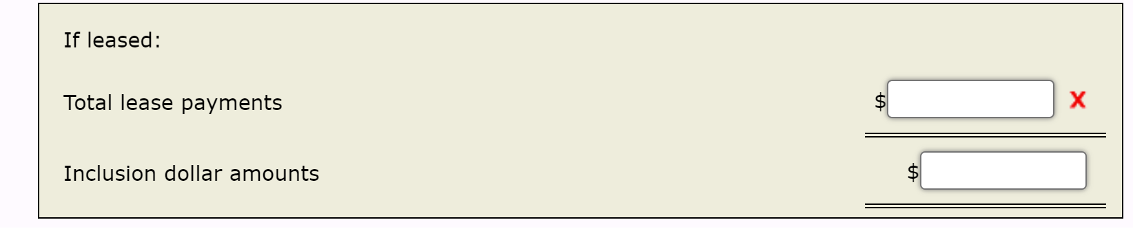 leased the car for five years, the lease payments would be $875