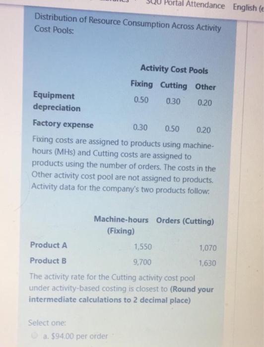 Cutting, and Other. In the first stage allocations, costs in the two
