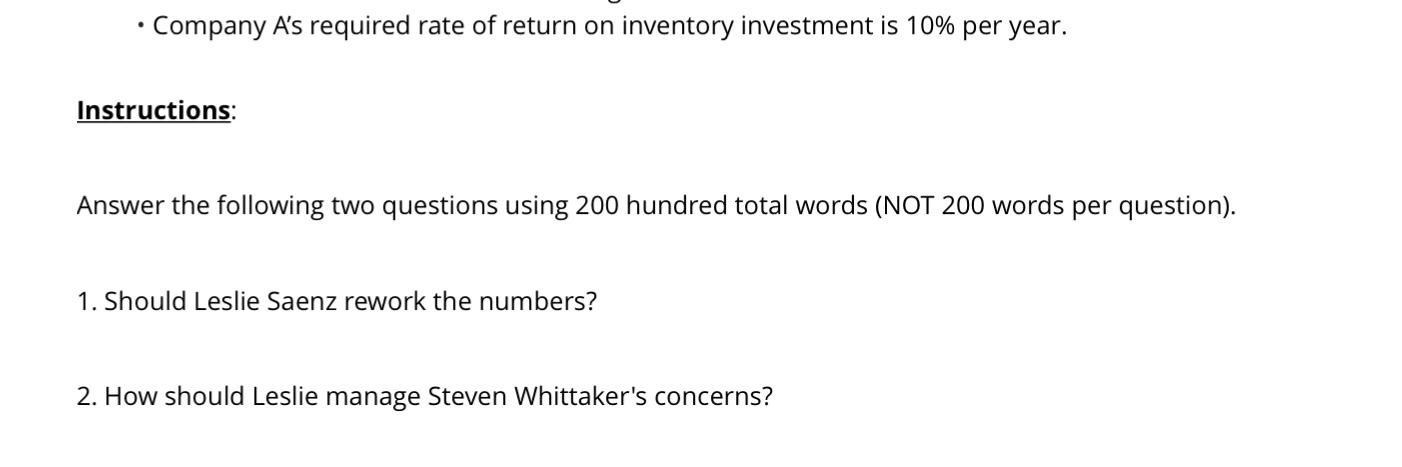 The new system would reduce current average inventory levels of $2,000,000 by