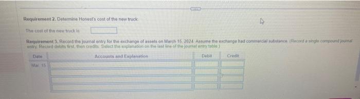 the last line of the journal entry table.) Accounts and Explanation Date