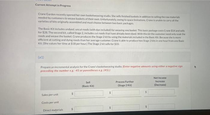 Current Attempt in Progress Crane Garden recently opened her own basketweaving studio.