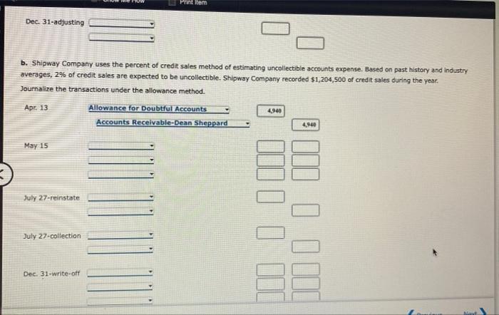 for the first year of its operations ending December 31: Apr. 13