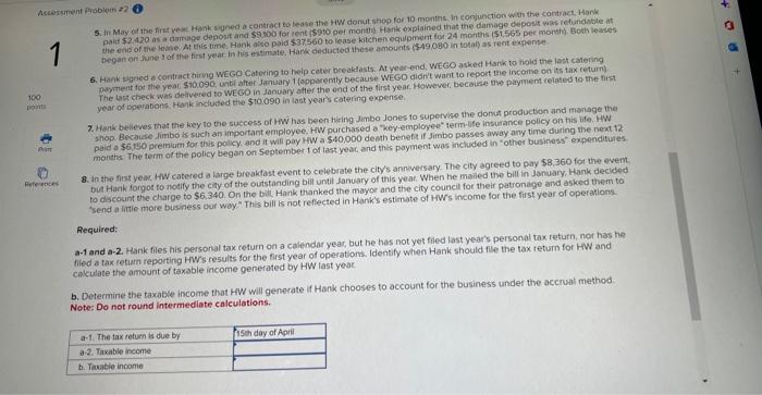 HW for short), in June of last year. He has requested your