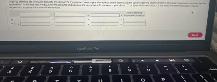 depreciation per unit to two decimals. Round depreciation expense to the nearest
