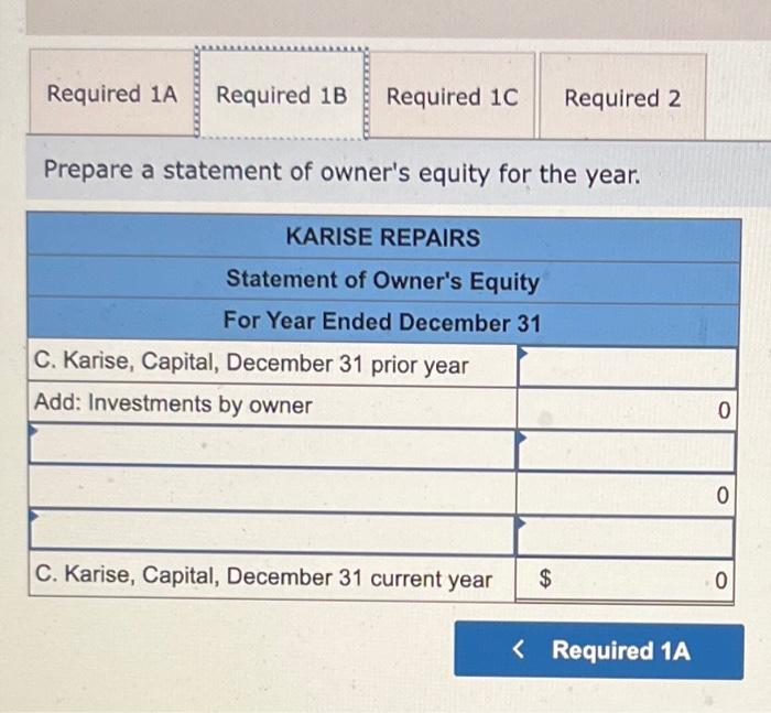 Trial Balance KARISE REPAIRS December 31 Prepaid insurance Equipment Accumulated depreciation-Equipment Accounts