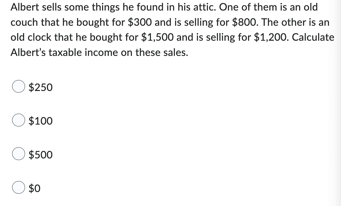 Albert sells some things he found in his attic. One of them