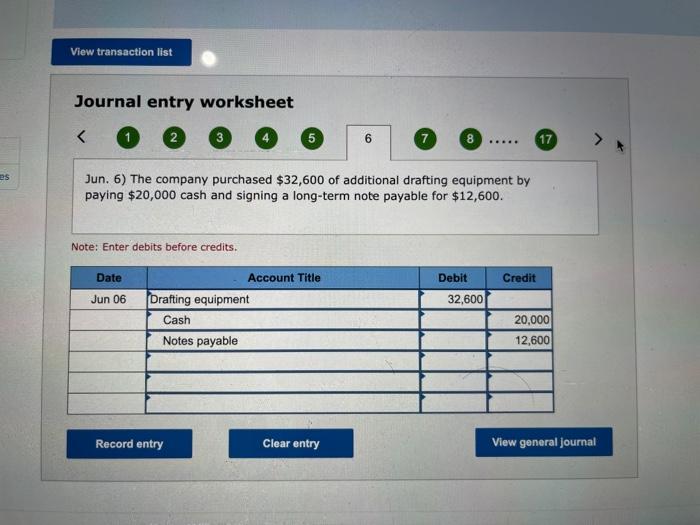 office by paying $21,000 cash and signing a long-term note payable for