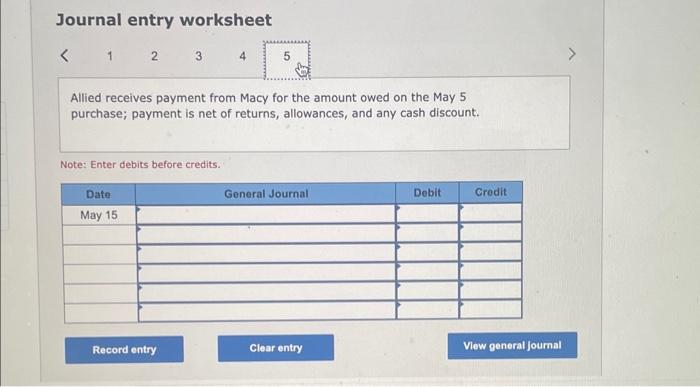 03 General Journal Debit Credit Record entry Clear entry View general journal