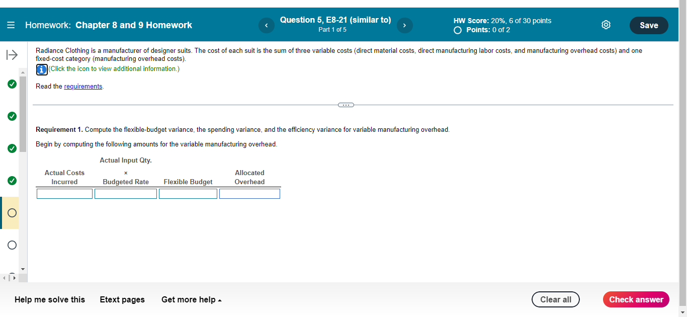 = Homework: Chapter 8 and 9 Homework >> Question 5, E8-21 (similar