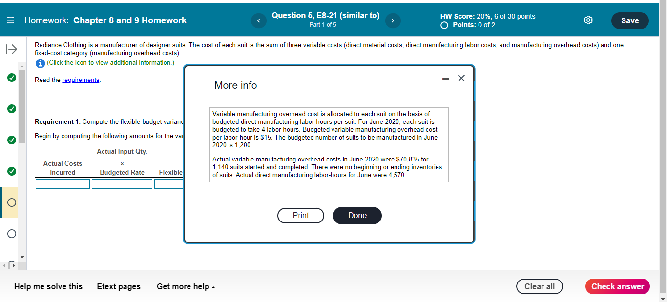 to) Part 1 of 5 HW Score: 20%, 6 of 30 points