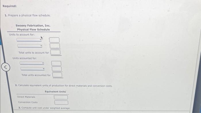 Swasey Fabrication, Inc., manufactures frames for bicycles. Each frame passes through three