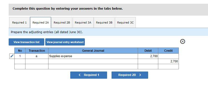 for Ace Construction Company at its June 30 current fiscal year-end. The