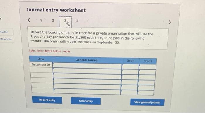 a total cost of $10,800. Note: Enter debits before credits. Date September