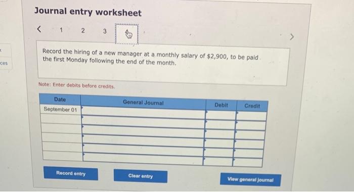 01 General Journal Debit Credit Record entry Clear entry View general Journal