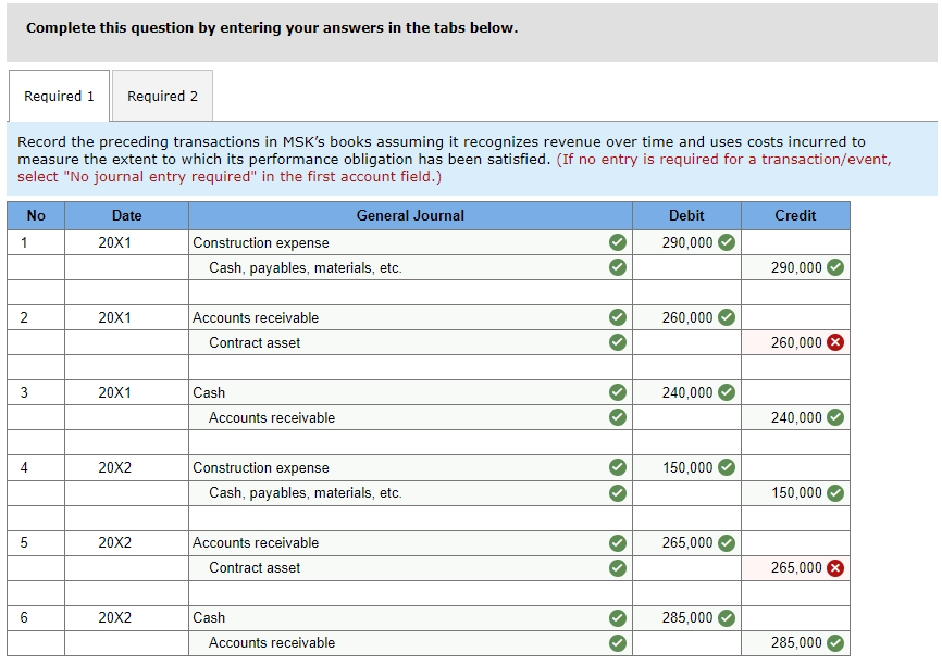 under ASC Topic 606 (LO3-4) MSK Construction Company contracted to construct a