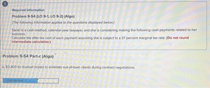 and she is considering making the following cash payments related to her