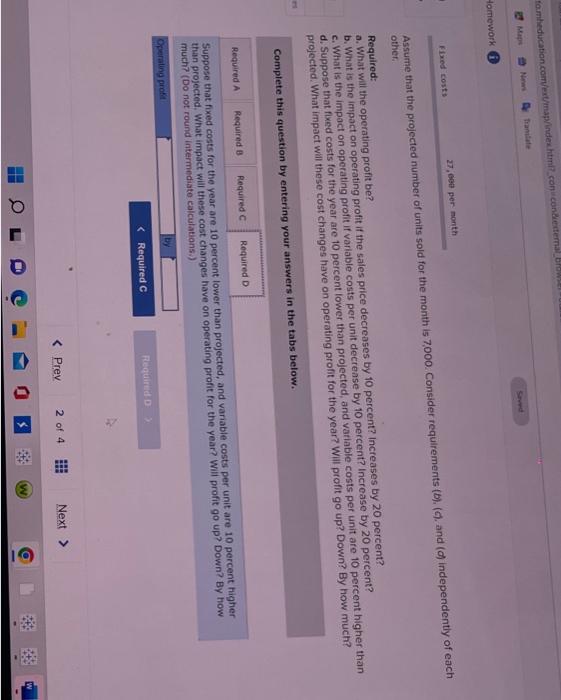 costs Fixed costs $ 24 per unit 7 per unit 27,000 per