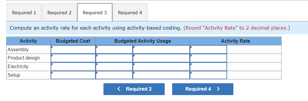 Direct labor hours (DLH) Product design Electricity Setup Total 87,000 29,000 72,500