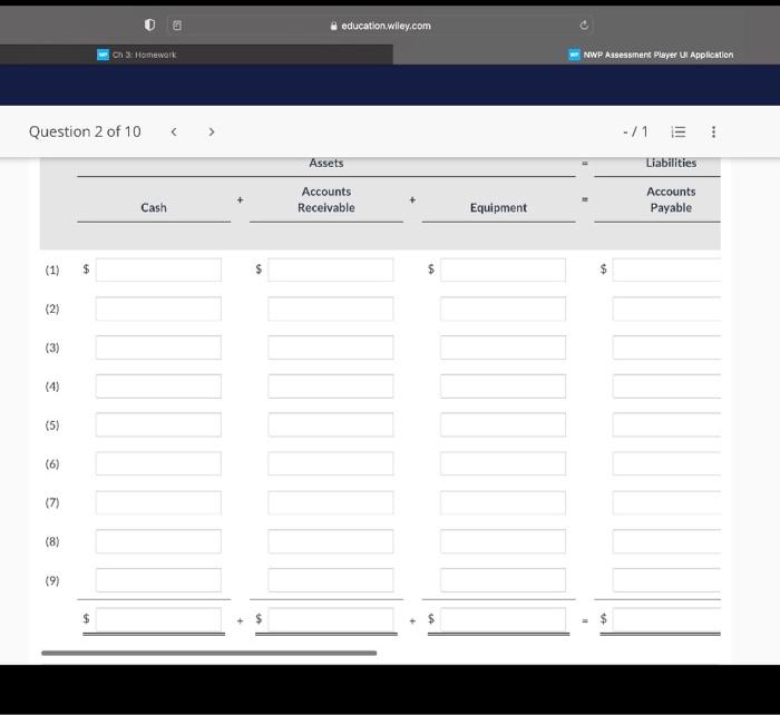 ework Ch 3: Homework Question 2 of 10 View Policies Current Attempt